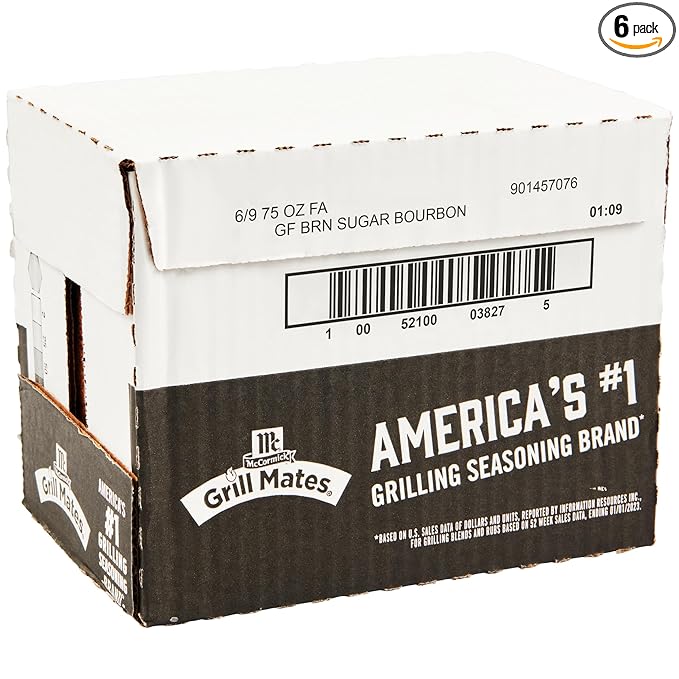 McCormick Grill Mates Brown Sugar Bourbon Seasoning, 9.75 oz (Pack of 6)