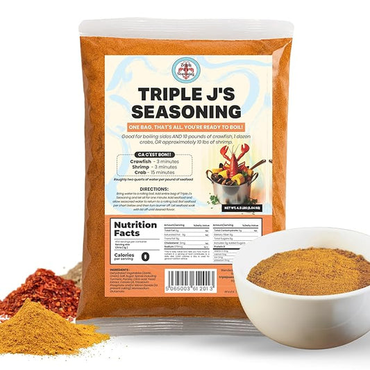 Triple J's Authentic Louisiana Crab Boil Seasoning ??4.5lb Seafood Boil Booster for Shrimp
