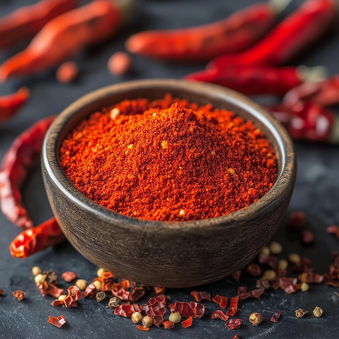 SavorSatch Ground Cayenne Chili Pepper - 90,000 SHU Extreme Heat, 16oz Stand-Up Resealable Pouch |