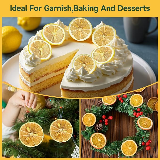 3-Pack Dehydrated ORANGE,LEMON & LIME,9oz total,Premium Craft Cocktail Garnish With10 Pcs Drink