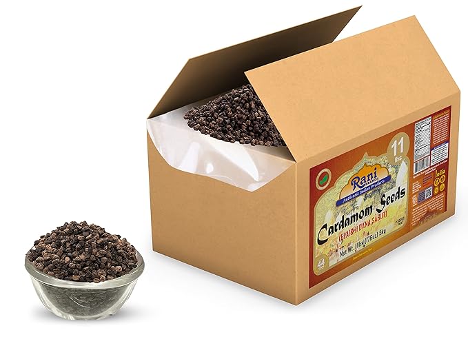 Rani Cardamom (Elachi) Decorticated Seeds Indian Spice 176oz (11lbs) 5kg Bulk Box ~ All Natural |