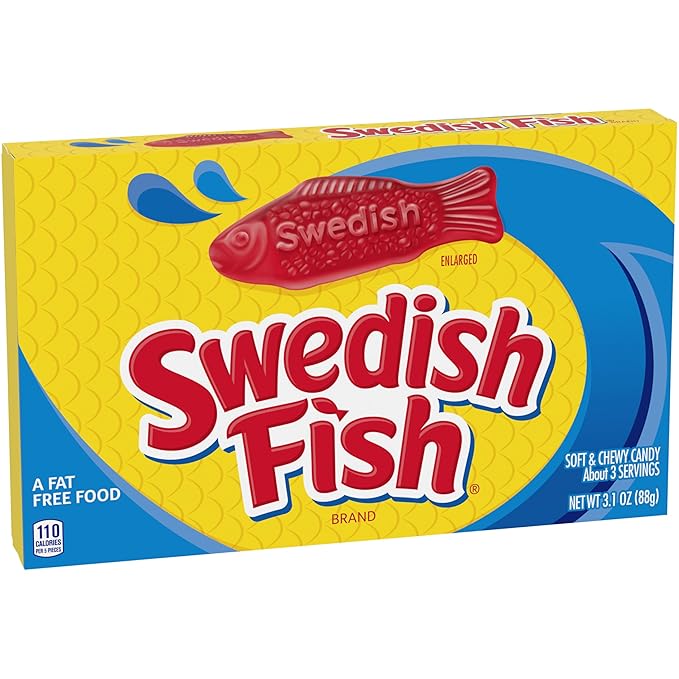 SOUR PATCH KIDS and SWEDISH FISH Soft & Chewy Candy Variety Pack, Bulk Candy, 15 Boxes