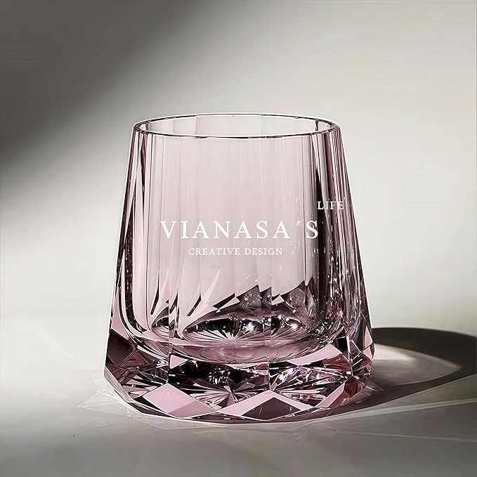 Edo style Hand Cut Crystal Whisky Glass 250ml Whiskey Glasses -Cocktail-Vodka-Beer Drinkingware