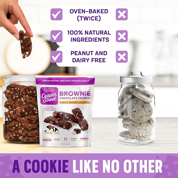 Cooper Street Italian Biscotti Cookies - Twice Baked Biscotti Style Cookie Biscuits in Delicious
