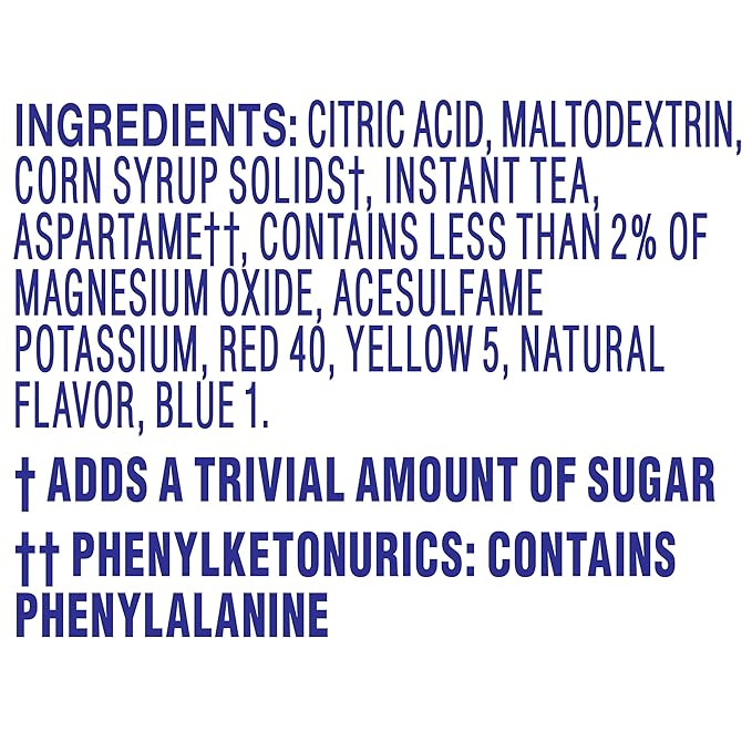 Crystal Light Lemon Iced Tea Naturally Flavored with other natural flavor Powdered Drink Mix, 120