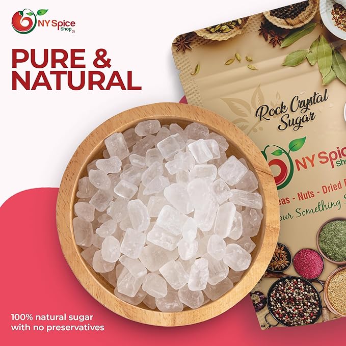 NY SPICE SHOP Rock Sugar ??5 Pound Bag Rock Candy Crystals ??Sugar Rocks Whole Crystals ??Rock