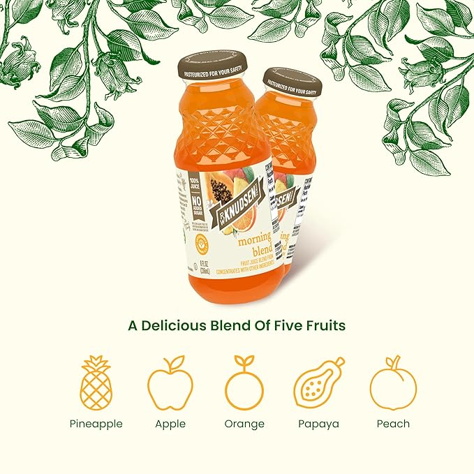 R.W. Knudsen Organic Morning Blend Juice, 8 fl oz (12 Pack)
