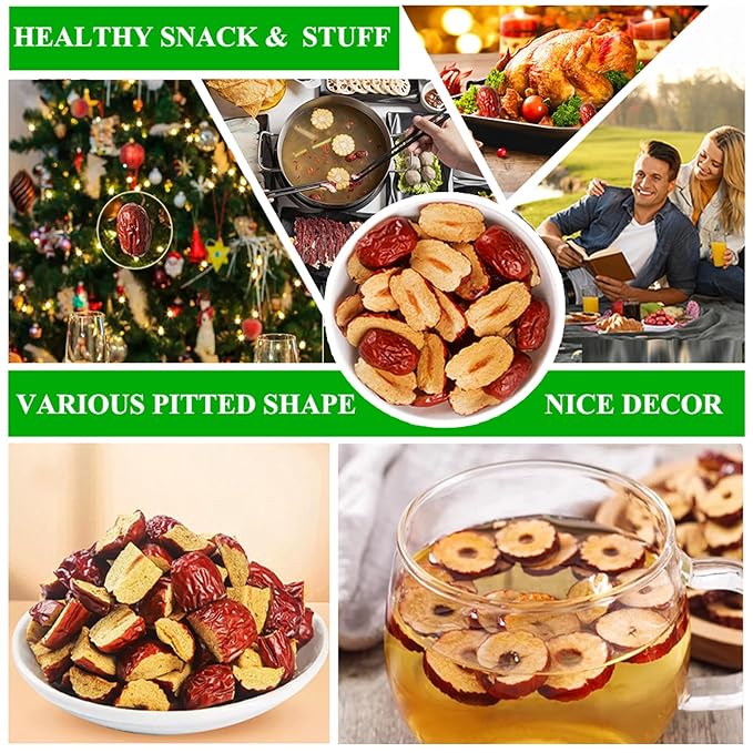 Dried Jujube Dates Pitted Red Date Natural Sweet Chinese 红枣 Dry Jujubees Fruit, Soft & Juicy &