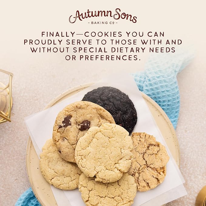 Autumn Sons Baking Co. Gluten Free Cookie Mix Variety Pack. Sugar Cookie, Chocolate Chunk, Double