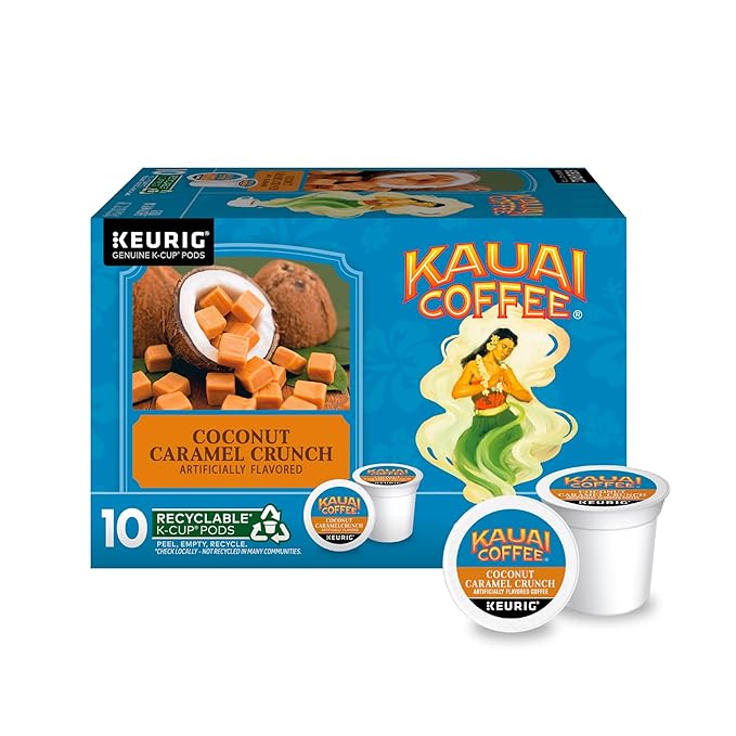 Kauai Coffee K-Cup Pods for Keurig Brewers – Arabica Coffee, 10% Hawaiian – Medium Roast, Nutty
