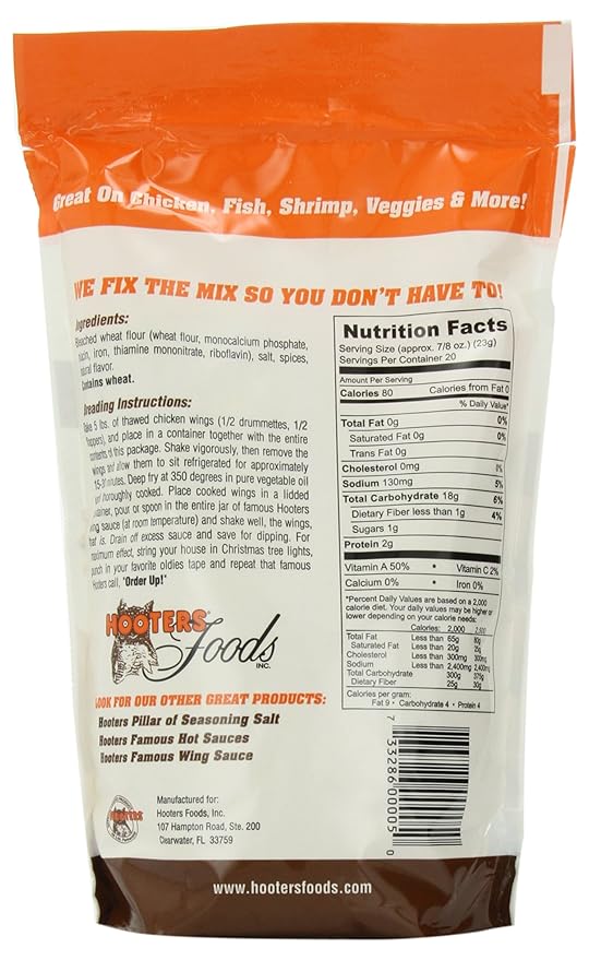 The Original Hooters Wing Breading - Crispy & Crunchy Coating - Ideal for Chicken, Fish, &