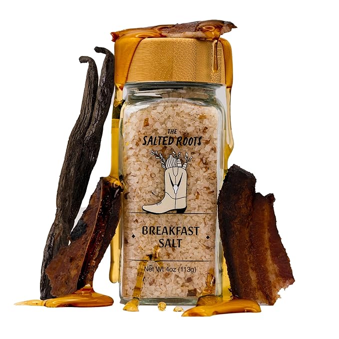 The Salted Roots - Breakfast Salt - Whiskey-Infused with Real Maple, Vanilla Bean &