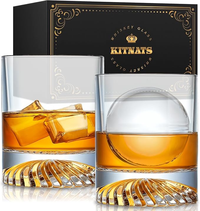 Hand Blown Crystal Old Fashioned Whiskey Glasses Rocks Glasses Drinking Cocktail Bourbon Scotch Rum