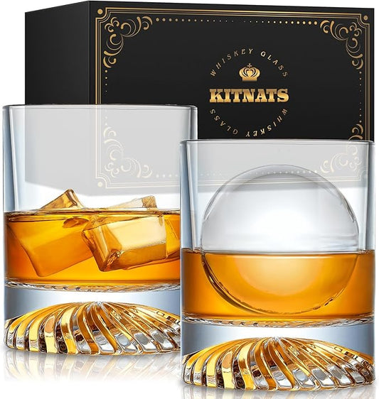 Hand Blown Crystal Old Fashioned Whiskey Glasses Rocks Glasses Drinking Cocktail Bourbon Scotch Rum