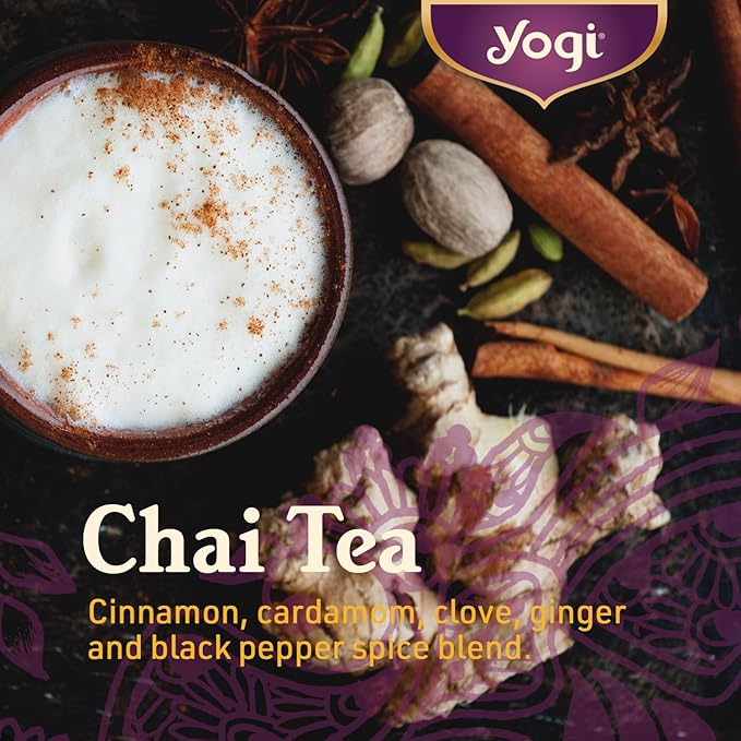 Yogi Tea Chai Rooibos Tea - 16 Tea Bags per Pack (6 Packs) - Spiced Organic Rooibos Tea - Provides