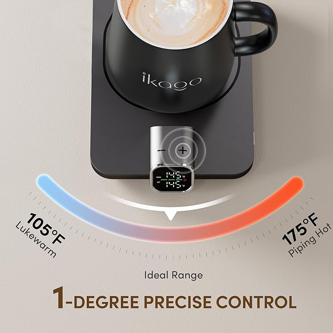 Coffee Mug Warmer Set, Temperature Control Smart Heated Mug for Desk, Electric Coffee Warmer with