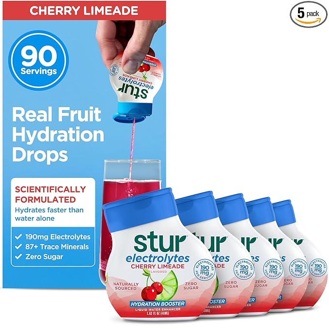 Stur Electrolyte Water Enhancer | Sweetened with Stevia | High in Vitamin C & Antioxidants | Sugar