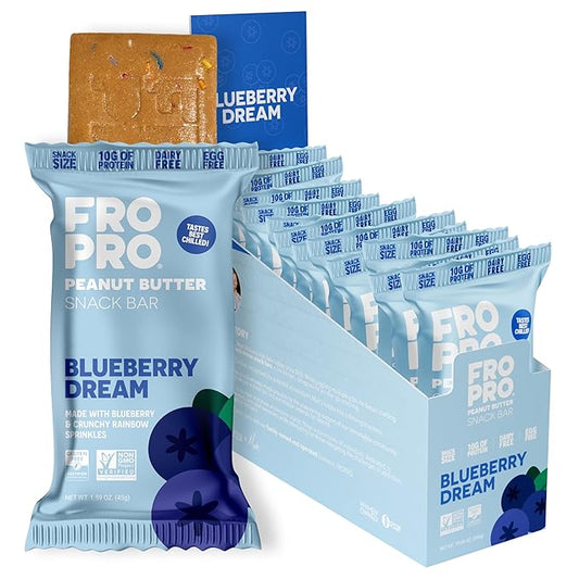 FROPRO Plant Protein Snack Bars - Plant Based Protein Bars, All-Natural, Gluten, Dairy, & Soy Free