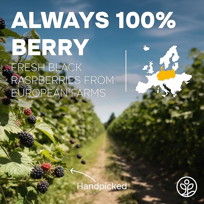 Black Raspberry Powder 5 Ounce Bag - 3rd Party Lab Tested Freeze Dried Raspberries Fruit Whole