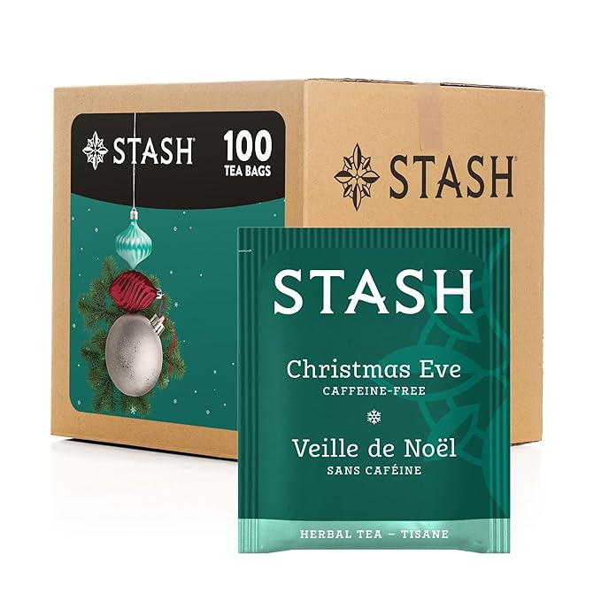 Stash Tea Christmas Eve Herbal Tea - Naturally Caffeine Free, Non-GMO Project Verified Premium Tea