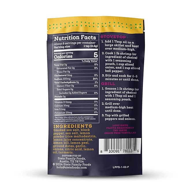 Lemon Pepper Fajita Seasoning Mix | Seasoning for Chicken, Pork, Shrimp, and Veggies| Gluten Free |