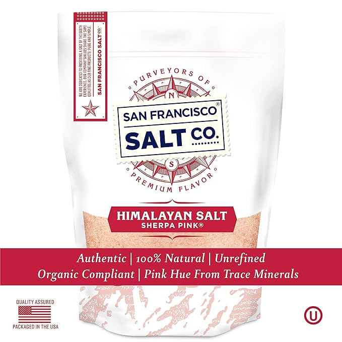 Sherpa Pink Himalayan Salt ??Extra-Fine Grain, 2 lbs. | All-Natural, Gluten-Free, No Additives |
