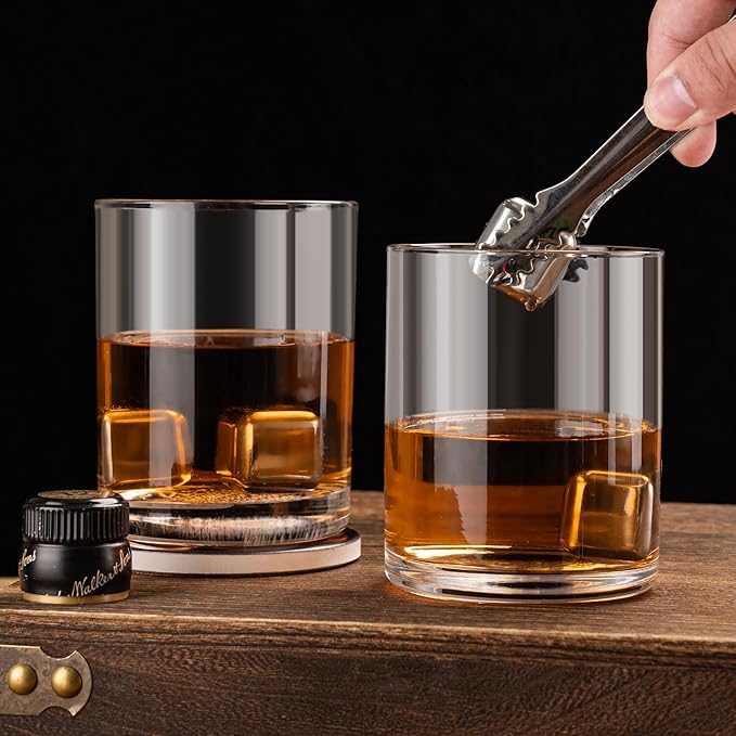 Whiskey Rocks Glass Father's Day Gift For Dad,14.2 Oz Old Fashioned Glasses Scotch, Birthday Gifts