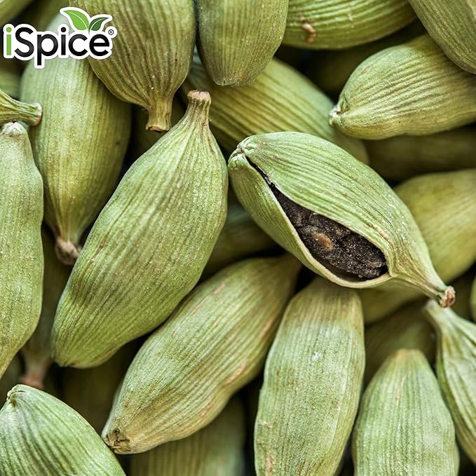 iSpice Cardamom Seeds Whole (3.9 Oz) 110g | Cardamom Pods Whole Pure And Fresh | Kosher | Aromatic