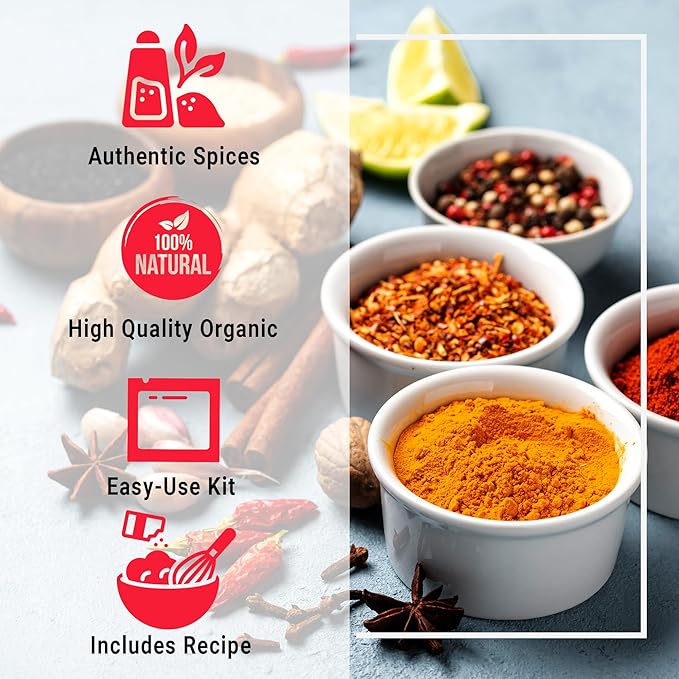 Tikka Masala, Butter Chicken Makhani, Tandoori Chicken Indian food spice kits by Flavor Temptations