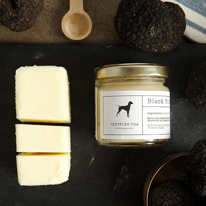 TRUFFLES USA Black Truffle Butter 2.82 oz Jar - Imported from Italy ??Unique Gourmet Recipe Made