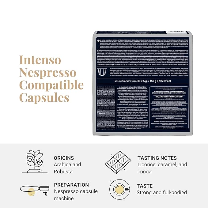 Caffe' Vergnano 1882 Medium Roast Espresso Original Line Machine Compatible Capsules, Arabica