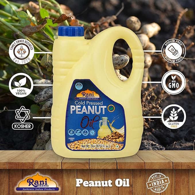 Rani Peanut Oil 67.6 Ounce (2 Liter) Cold Pressed | 100% Natural | NON-GMO | Kosher | Vegan |