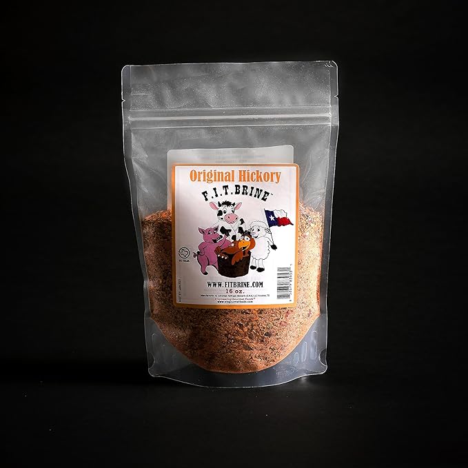 FIT Brine - Original Hickory, 16oz | Premium Meat Tenderizer & Seasoning | Adds Smoky Flavor &