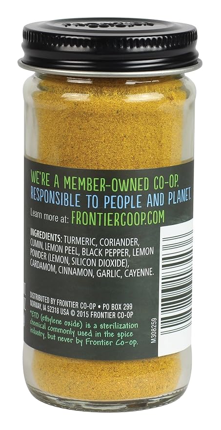 Frontier Co-op Indian Curry Seasoning, 1.87 Ounce Bottle, Complex Flavor with Turmeric, Coriander