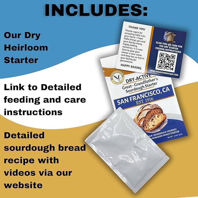 100 Year Old San Francisco Sourdough Starter | Our Great Grandfather's Starter from 1916 | Easy to