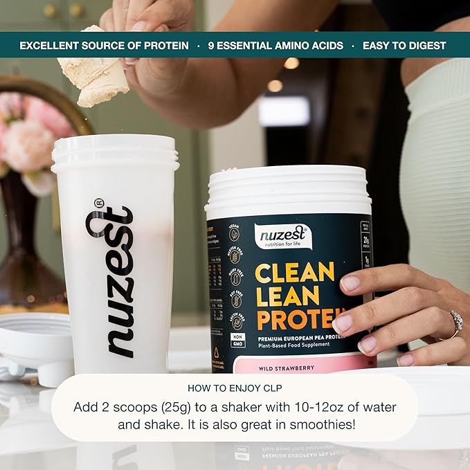 Nuzest - Pea Protein Powder - Clean Lean Protein, Premium Vegan Plant Based Protein Powder, Dairy