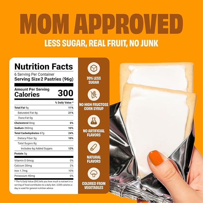 Smart Tart Toaster Pastries Maple Cinnamon - Low Sugar Snacks, Healthy Breakfast Pastry, On the Go