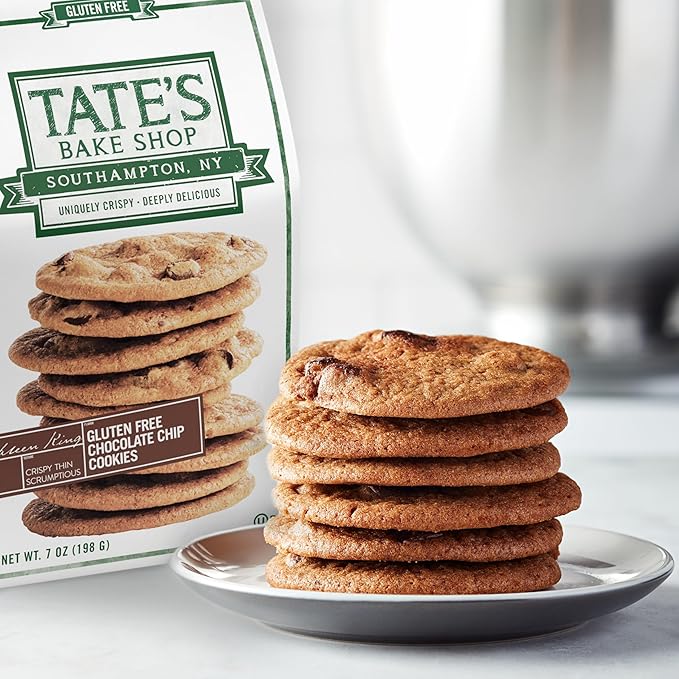 Tate's Bake Shop Gluten Free Cookies Variety Pack, Lemon, Ginger Zinger and Chocolate Chip Cookies