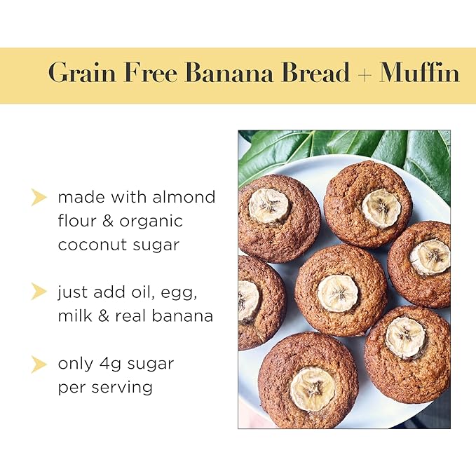 Stellar Eats Grain-Free Banana Bread & Muffin Baking Mix | Gluten-Free, Dairy-Free, Plant-Based