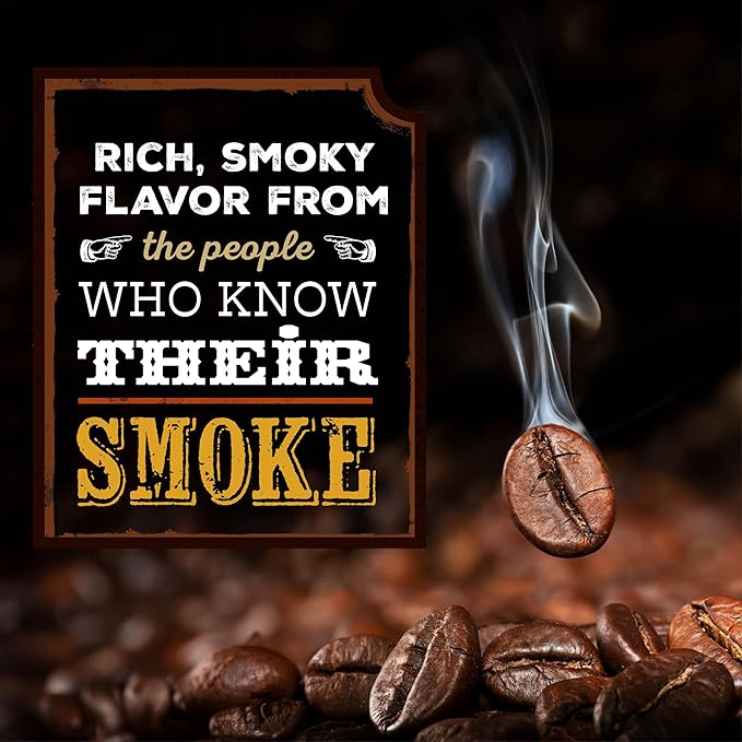 Rufus Teague Pitmaster Blend Ground Coffee, Gourmet Fresh Dark Roasted Coffee, Smoke Roasted Java