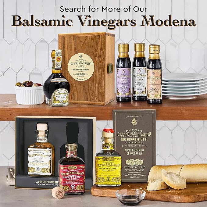 Giusti White Balsamic Vinegar Dressing – Condiment for Cooking and Finishing Dishes such as Salads
