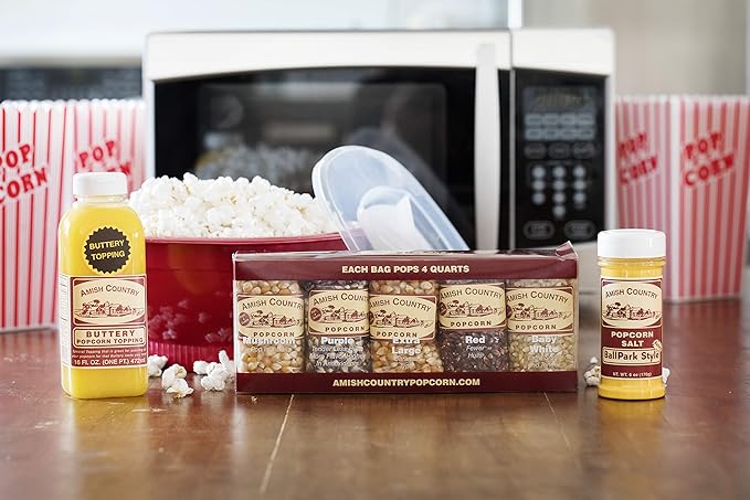 Amish Country Popcorn | 4 Ounce Variety Kernel Gift Set (10 Pack Assorted) | Old Fashioned, Non-GMO