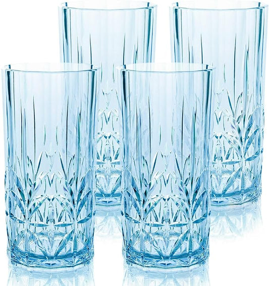 BELLAFORTE Shatterproof Tritan Tall Tumbler, Set of 4, 18oz - Myrtle Beach Drinking Glasses