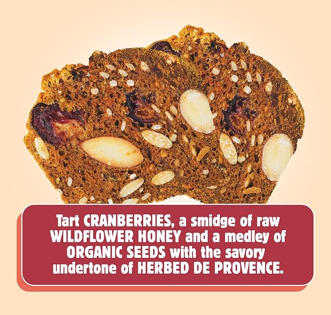 Maine Crisp Cranberry Almond Crisps, 4 Pack - Snack Crackers, Grain Free, Non-Gmo - Sweet & Savory