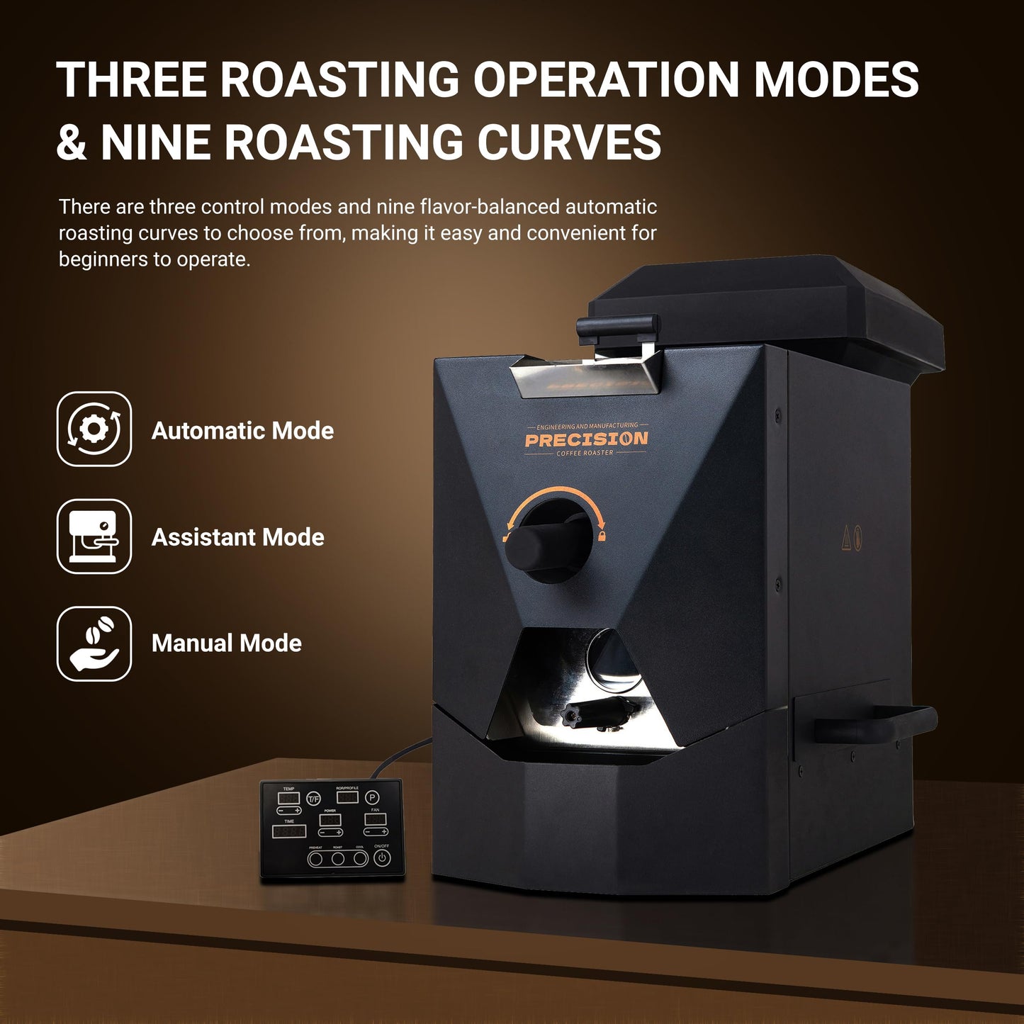 1Pound Electric Coffee Roaster for Home Use, Automatic Roasting And Easy Operation, With A Smoke