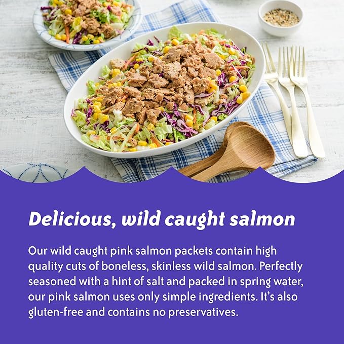Chicken of the Sea Alaskan Pink Salmon in Spring Water, Wild Caught, Skinless & Boneless, 2.5 oz.
