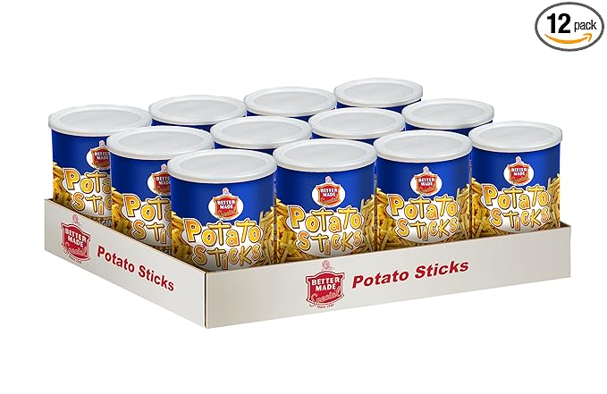 Better Made Potato Sticks 5oz Canister - (Original, 12 Can Tray) - Shoestring Potato Sticks