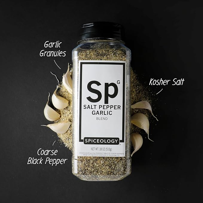 Spiceology – Salt Pepper Garlic (SPG) Seasoning – Premium Blend for Beef, Pork, Poultry & Veggies