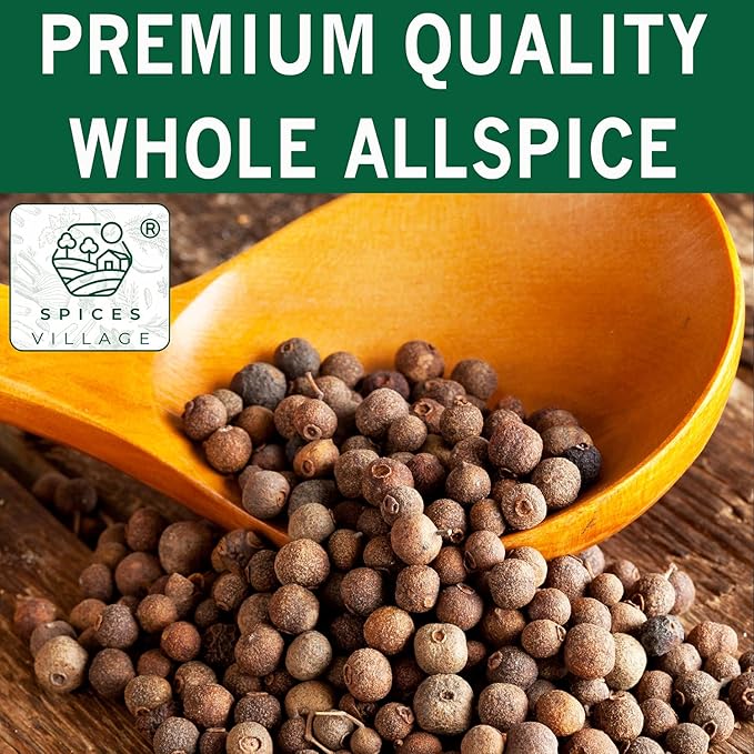 SPICES VILLAGE Allspice Berries Whole, Pimento Seeds, Natural Allspice for Cooking, Pickling