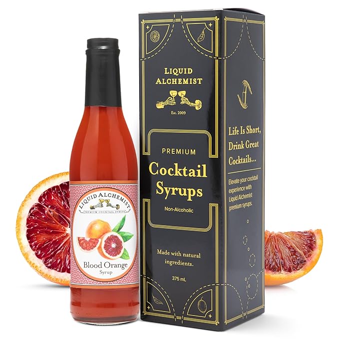 Liquid Alchemist Blood Orange Syrup for Cocktails - Real Ingredients Make our Blood Orange Puree a